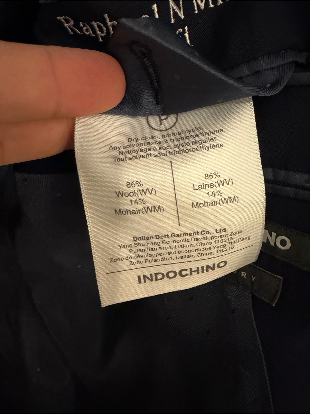 Missing Butttons Indochino Newbury Navy Blazer Men’s 44 Nwt — image 5 of 6